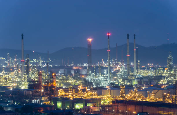 istock oil refinery industry at night 1302081694