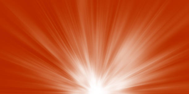 istock Abstract summer background. Shiny hot sun lights horizontal banner illustration with yellow and orange vibrant color tones 1302082435