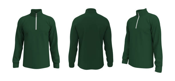 istock Blank tracksuit top mockup, track side and back views 1302083595