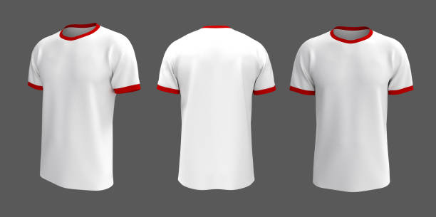 istock men's short-sleeve ringer tee mockup in front, side and back views 1302083724