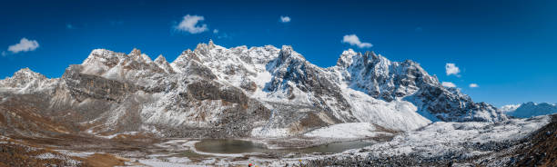 istock Jagged mountain peaks panorama soaring into high altitude skies Himalayas 1302090020