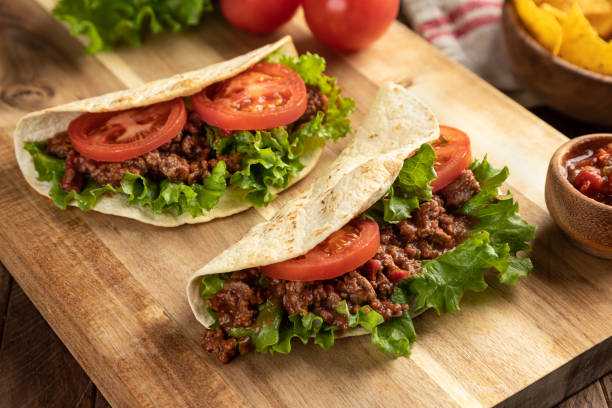 istock Beef Taco With Lettuce and Tomato 1302092316