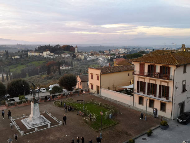 Panoramic view from the village of Cerreto Guidi, in Florence province, Tuscany