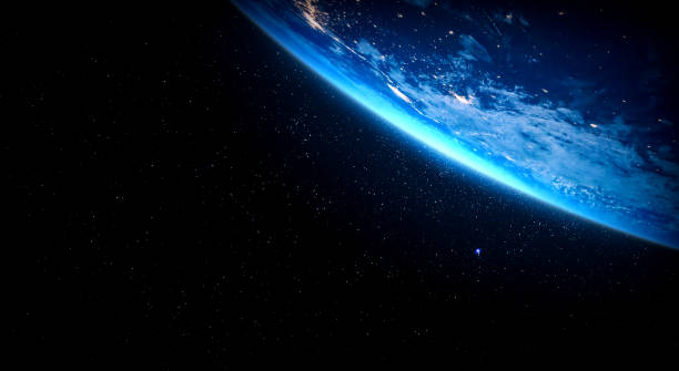 planeta terra vista globo do espaço mostrando superfície da terra realista e mapa do mundo - estação espacial internacional fotos - fotografias e filmes do acervo