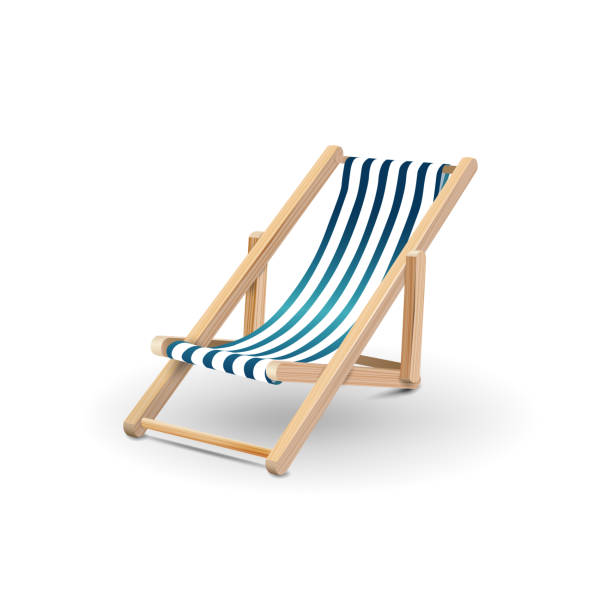 ilustrações, clipart, desenhos animados e ícones de cadeira de praia isolada em fundo branco para sua criatividade - chair beach chaise longue isolated