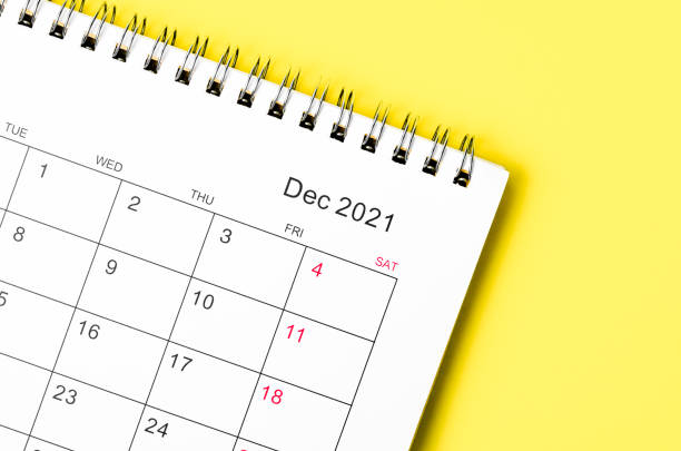 istock Close up December 2021 Calendar desk for organizer to plan and reminder 1302110726