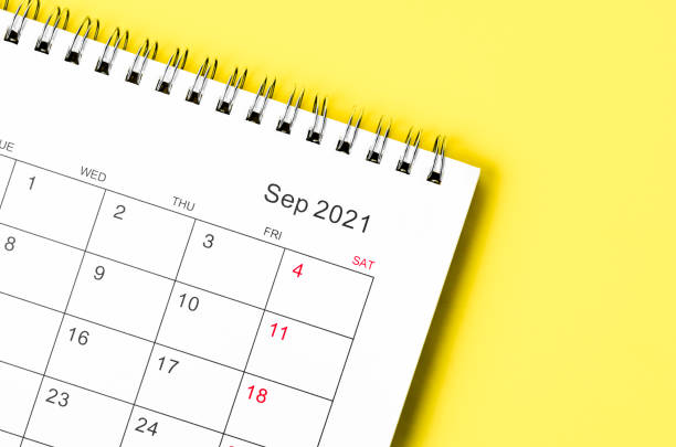istock Close up September 2021 Calendar desk for organizer to plan and reminder 1302110738