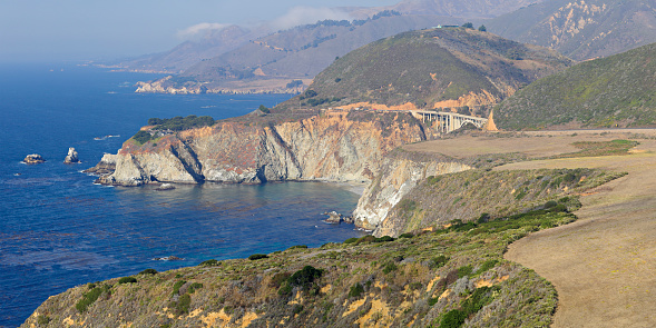 Day time view of Big Sur Coast (Monterey county, California).