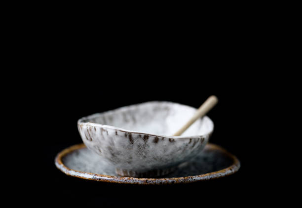 istock Traditional, handcrafted ceramic on dark background. Soft focus. Close up. 1302114326