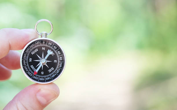istock classic compass in hand on natural background 1302115917