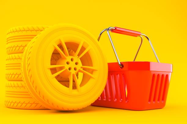 istock Transport background with shopping basket 1302116312