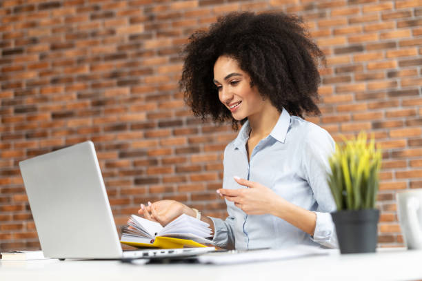 istock Young businesswoman checking her plans 1302119733