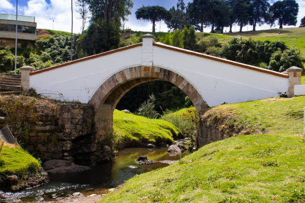 The famous historic Bridge of Boyaca in Colombia. The Colombian independence Battle of Boyaca took place here on August 7, 1819. The famous historic Bridge of Boyaca in Colombia. The Colombian independence Battle of Boyaca took place here on August 7, 1819. boyacá department photos stock pictures, royalty-free photos & images