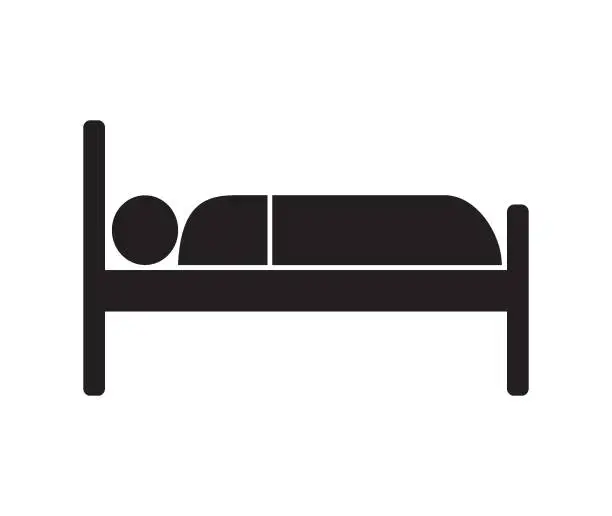 Vector illustration of Bed icon, Travel and holiday symbols