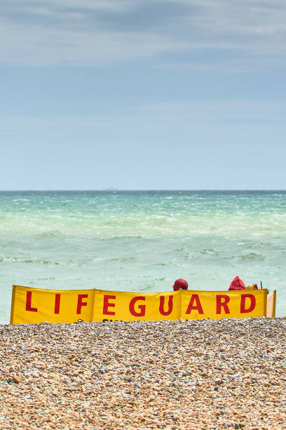 Lifeguard beach base on the beach on a sunny day
