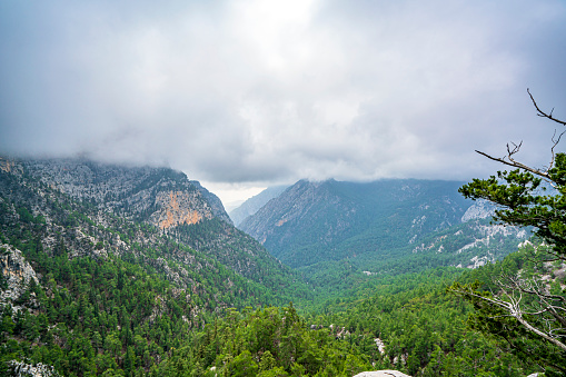 The scenic views from the skirts of Sivridag, at the massif of Beydaglari  near Gedeller village in Antalya