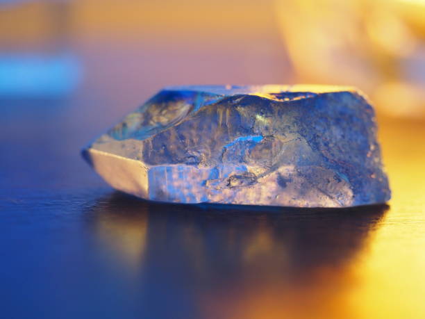 Aqua Aura Quartz Backlit with Warm Lighting