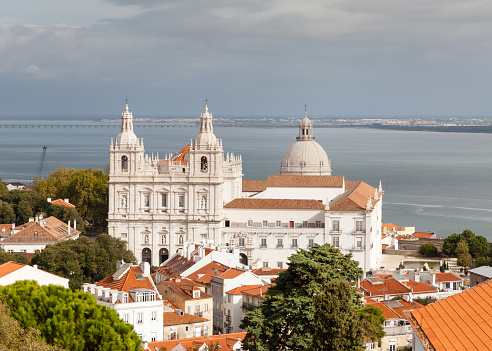 Lisbon, Portugal - November 9, 2016:  The Monastery of Saint Vincent Outside the Walls in Lisbon, Portugal.