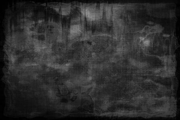 Old dark horror grunge texture. Halloween background with copy space.Design element. horror stock pictures, royalty-free photos & images