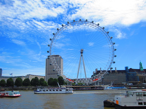Summer of 2015- The London Eye Ferris Wheel is an observation wheel on the  River Thames in London. It is Europe's tallest observation wheel and is the most popular paid tourist attraction in the United Kingdom.