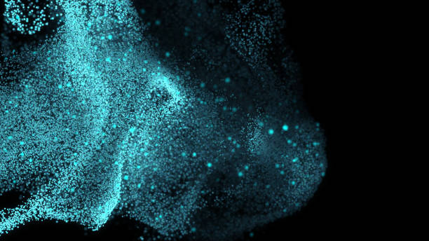 istock A cloud of shiny blue particles 1302154816
