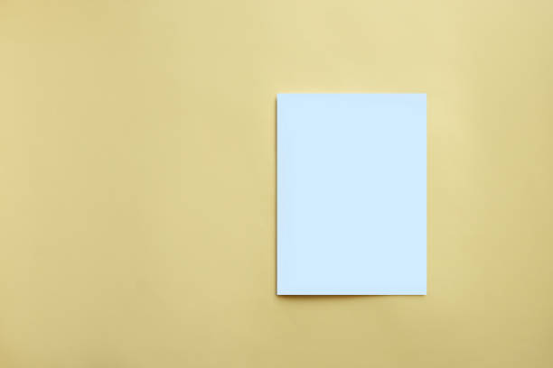 istock Top view of a white card mockup 1302155780