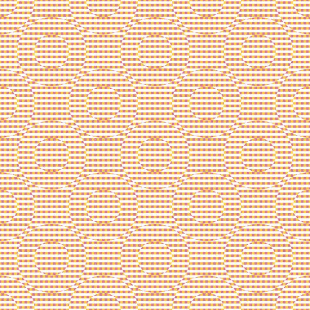 Vector illustration of Colourful checkered seamless vector pattern with yellow and pink texture on white background.