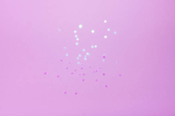 istock Delicate pink background with stars. 1302175865