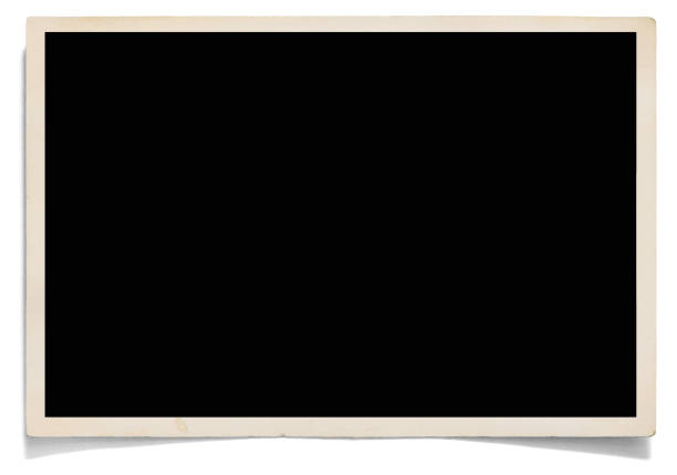 istock Vintage photo frame mockup shadow 1302176568