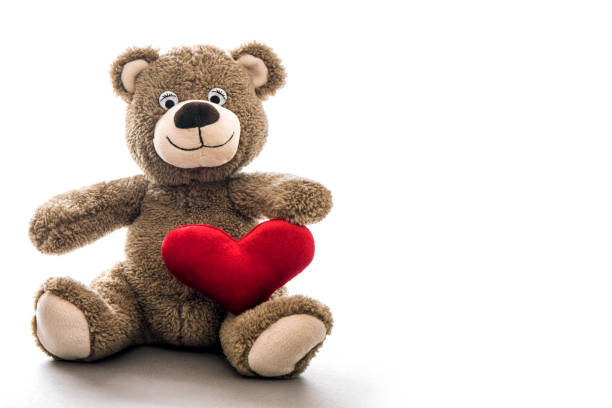 istock Teddy bear red heart Valentines Day decoration 1302176937