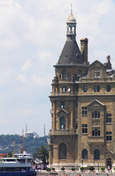 The Historical Haydarpaşa Train Station and Pier were Taken by Ferry Istanbul, Turkey-June 9, 2013: The Historical Haydarpaşa Train Station and Pier were Taken by Ferry. haydarpaşa stock pictures, royalty-free photos & images