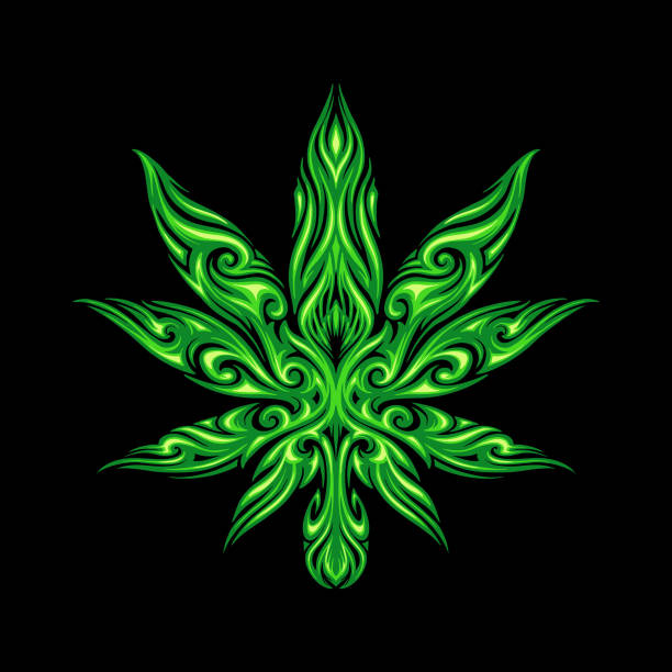 Cannabis Leaf Tribal Tattoo illustrations for your work Logo, mascot merchandise t-shirt, stickers and Label designs, poster, greeting cards advertising business company or brands. Cannabis Leaf Tribal Tattoo illustrations for your work Logo, mascot merchandise t-shirt, stickers and Label designs, poster, greeting cards advertising business company or brands. marijuana tattoo stock illustrations