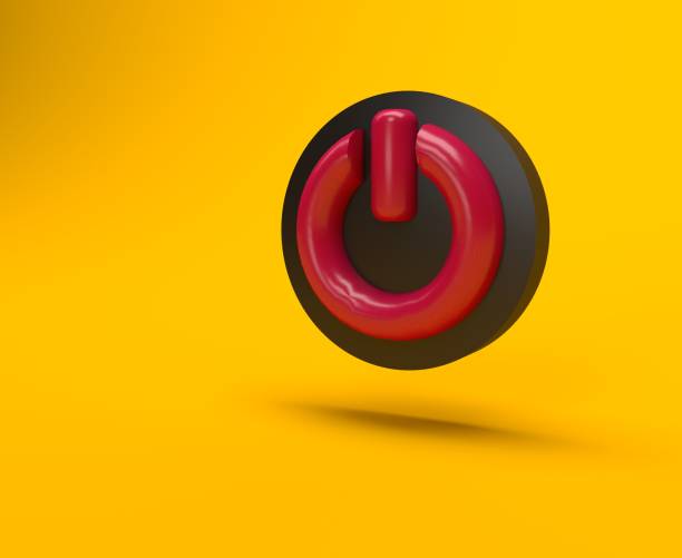 maroon and black power, push sign on background. Isolated 3D image Minimalist style concept for business, finance and corporate.