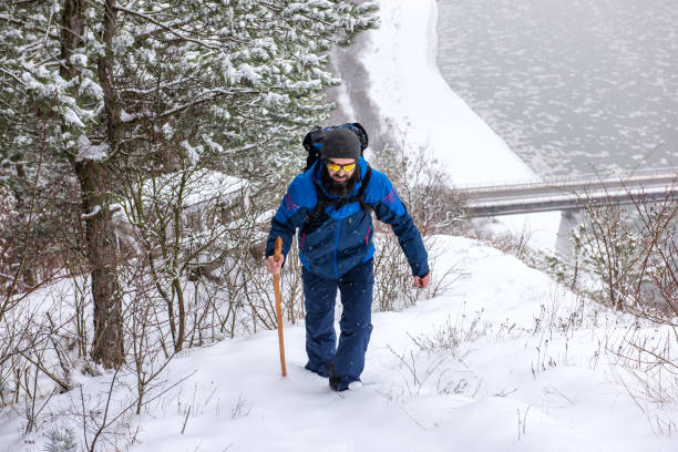 istock Man enjoying the winter landscape 1302183626