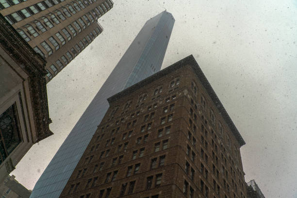 Heavy snowfall in Manhattan, New York City