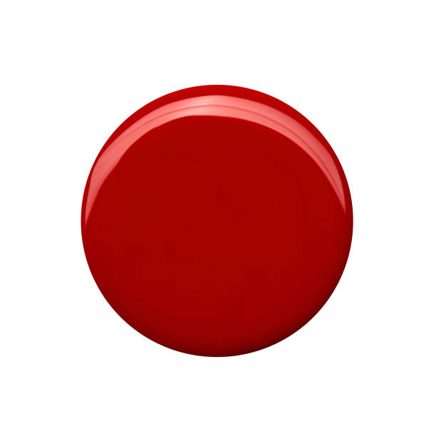 istock Blot of red circle shaped nail polish isolated on white 1302187098