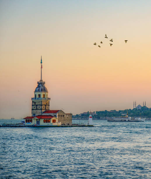 istock Istanbul , Maiden tower and historical peninsula 1302195704