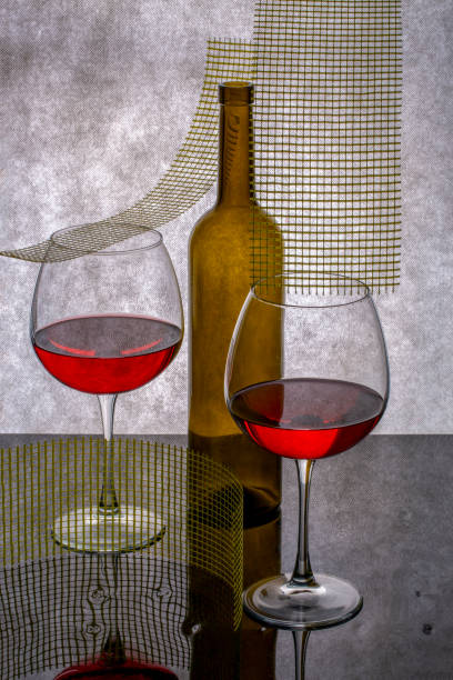 istock Still life with glass glasses with wine 1302195784