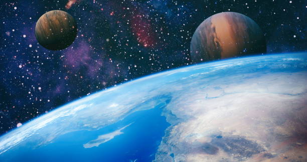 istock Chaotic space background. Planets, stars and galaxies in outer space showing the beauty of space exploration. The elements of this image furnished by NASA. 1302205663