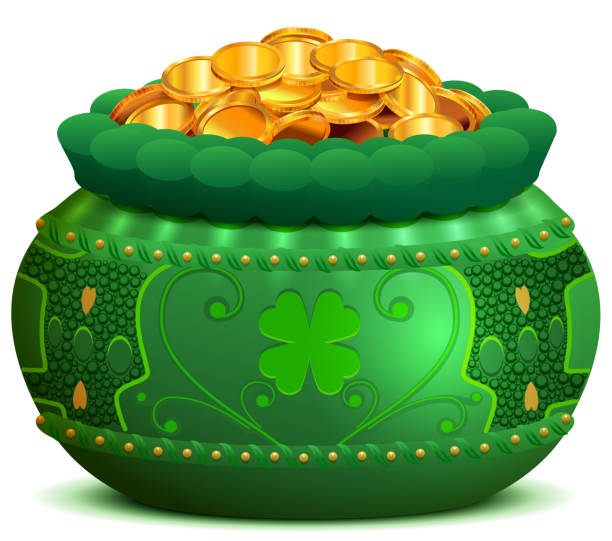 Pot Of Gold Cartoon Stock Photos, Pictures & Royalty-Free Images - iStock