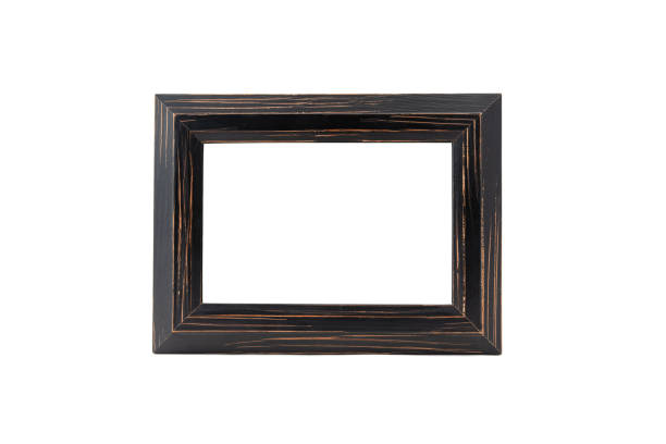 istock Frontal view of wooden photo frame 1302218397