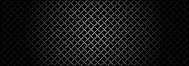 Vector illustration of Metal grid microphone texture.