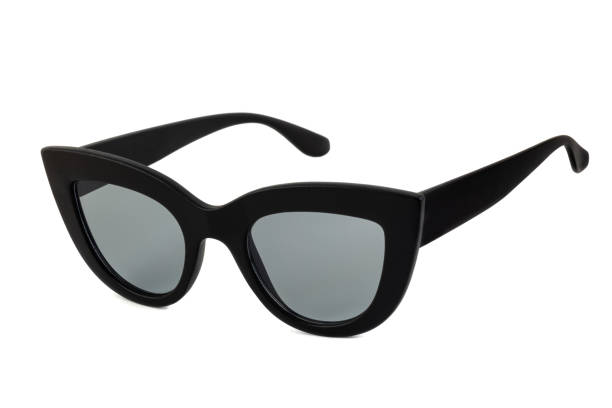 Black Cat Eye Sunglasses Isolated on White