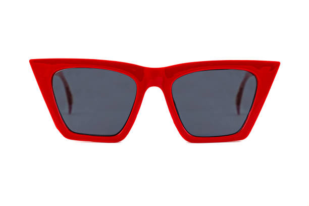 istock Red Horn Rimmed Sunglasses Isolated on White 1302229636