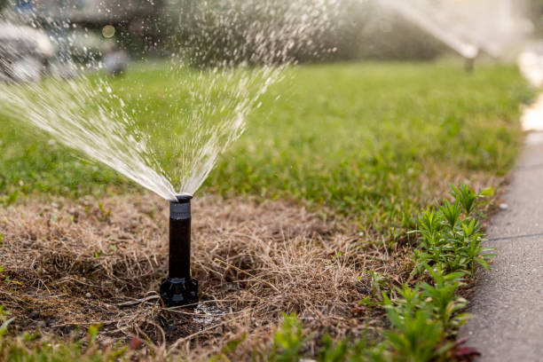 istock Water sprinklers for irrigation 1302232227