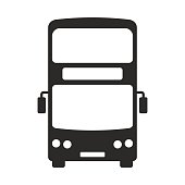 Bus icon. Double decker bus. Two floor bus. Travel. Tourism.