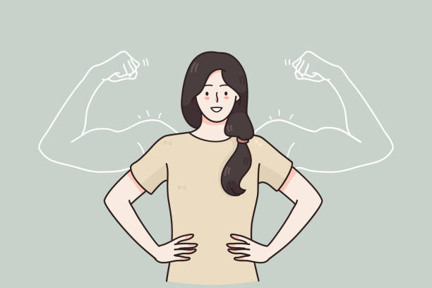 istock Woman power, female self confidence, high esteem concept 1302241679