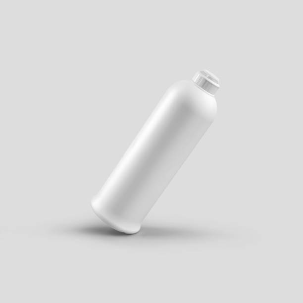 istock Plastic packaging template with flip top cap, white bottle for soap, gel, shampoo, cosmetics, for design presentation, logo. 1302243465
