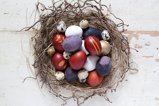 Easter Eggs still life.