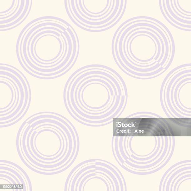 Colorful Seamless Pattern With Round Geometrical Shapes Rings Circles ...